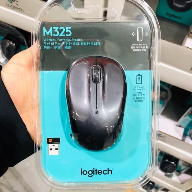 二手 羅技LOGITECH 四向滾輪/無線滑鼠M325 黑